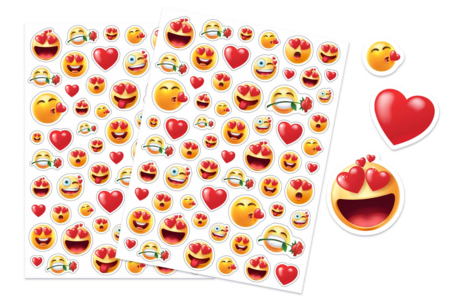 Gommettes "Emoticones LOVE" - 2 planches - Stickers Father's Day – 10doigts.fr