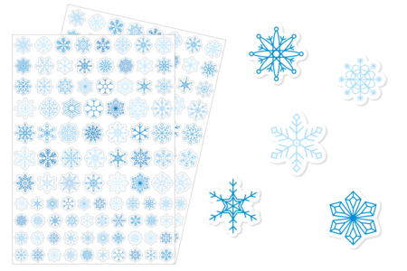 Snowflake Stickers - 184 pcs - 1 - Christmas Stickers - 10doigts.com - Christmas Stickers and Labels – 10doigts.fr