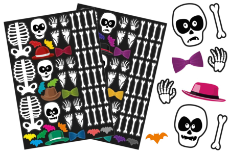 Skeleton Stickers - 1 - Halloween Stickers - 10doigts.com - Halloween Stickers – 10doigts.fr