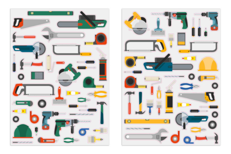 Gomets herramientas - 84 gomets - Gomets Transportes y Oficios – 10doigts.fr