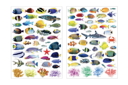 Gommettes Poissons Realistes - Animal Stickers – 10doigts.fr