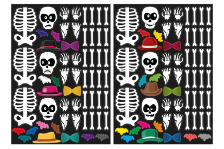 Skeleton Stickers - 4 - Halloween Stickers - 10doigts.com - Halloween Stickers – 10doigts.fr