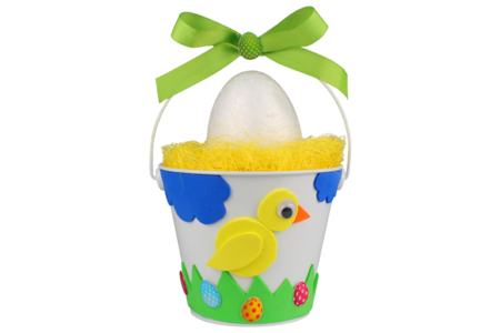 Gran cubo de metal blanco - Soportes de Metal – 10doigts.fr