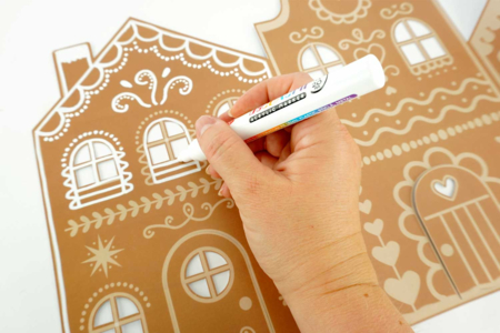 Large Pre-Drawn Christmas Village + 1 White Marker - 3 - Christmas Villages and Nativity Scenes to Create - 10doigts.com - Christmas Villages and Nativity Scenes to Create – 10doigts.fr