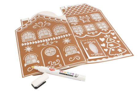Large Pre-Drawn Christmas Village + 1 White Marker - 4 - Christmas Villages and Nativity Scenes to Create - 10doigts.com - Christmas Villages and Nativity Scenes to Create – 10doigts.fr