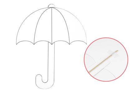 paraguas grandes blancos - Formas y dibujos para colorear – 10doigts.fr