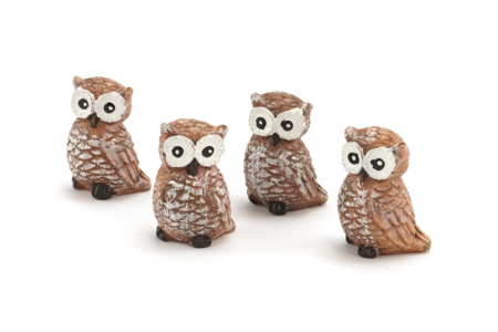 hiboux en résine figurine - Univers Miniature: casa de muñecas y miniaturas – 10doigts.fr