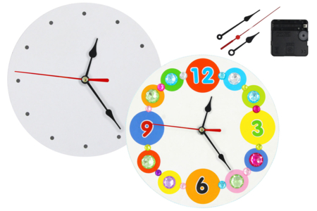 Thick Cardboard Clock - 2 - Craftable Clocks - 10doigts.com - Craftable Clocks – 10doigts.fr