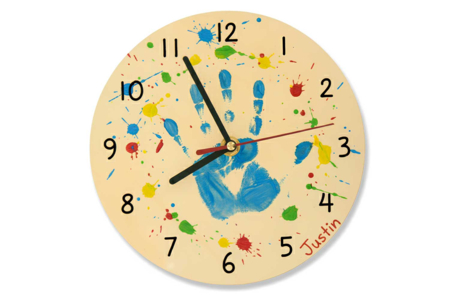 Round Wooden Clock - 3 - Craftable Clocks - 10doigts.com - Craftable Clocks – 10doigts.fr