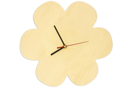 Wood Flower Clock - 1 - Craftable Clocks - 10doigts.com - Craftable Clocks – 10doigts.fr