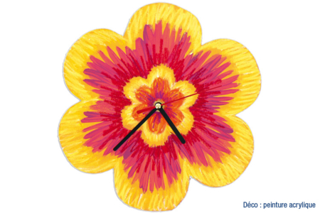 Wood Flower Clock - 4 - Craftable Clocks - 10doigts.com - Craftable Clocks – 10doigts.fr