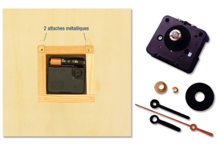 Square Wooden Clock - 3 - Craftable Clocks - 10doigts.com - Craftable Clocks – 10doigts.fr