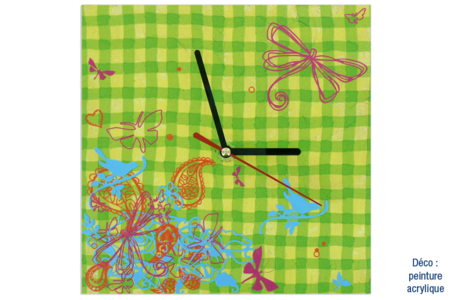 Square Wooden Clock - 5 - Craftable Clocks - 10doigts.com - Craftable Clocks – 10doigts.fr