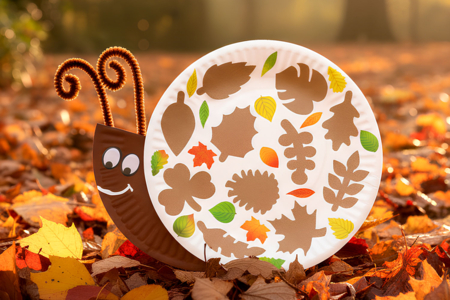 Snail with Paper Plates - 3 - Autumn Crafts - 10doigts.com - Autumn Crafts – 10doigts.fr