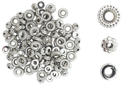Spacer Beads - 105 Silver Beads - 1 - Spacer Beads - 10doigts.com - Spacer Beads – 10doigts.fr