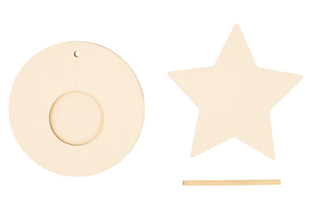 Wooden Star Candle Holders - 4 Pieces - 3 - Wood Candle Holders - 10doigts.com - Wood Candle Holders – 10doigts.fr