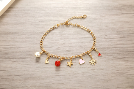 Golden Chain Bracelet Kit with Charms - 3 Pieces - 2 - Jewelry Kits - 10doigts.com - Jewelry Kits – 10doigts.fr
