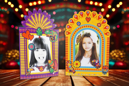 Fiesta Frames Kit + Accessories - 4 Frames - 1 - Creative Sticker Kits - 10doigts.com - Creative Sticker Kits – 10doigts.fr