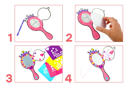 Kit de cartas espejo de princesa - tutoriales - Tarjetas Día de la Madre – 10doigts.fr