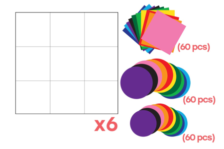 kit collage arte óptico material - actividades de pegar – 10doigts.fr