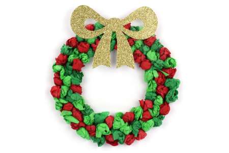 Christmas Wreath Kit in Tissue Paper - 1 - Christmas Creative Kits for Children - 10doigts.com - Christmas Creative Kits for Children – 10doigts.fr