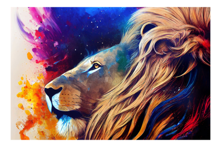 Diamond Painting Kit Lion - 50 x 40 cm - 1 - Diamond Painting: Complete Kit - 10doigts.com - Diamond Painting: Complete Kit – 10doigts.fr