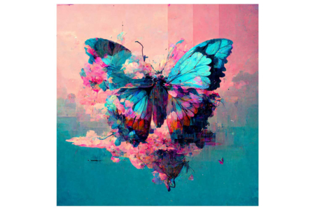 Kit de pintura de diamantes, mariposa, 30x30 cm - Pintura de Diamantes: Kit completo – 10doigts.fr