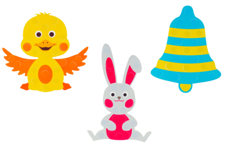Easter Shapes Kit + Stickers - 6 pcs - 5 - Creative Sticker Kits - 10doigts.com - Creative Sticker Kits – 10doigts.fr