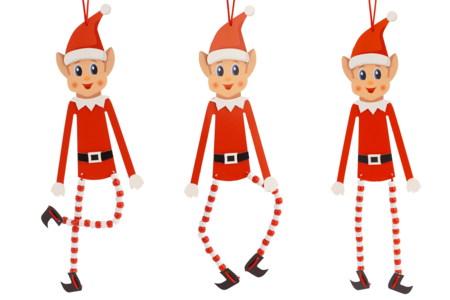 Kit duendes bromistas para colgar - 1 set (4 pcs) - Guirnaldas y colgantes de Navidad – 10doigts.fr