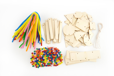 Kit móviles decorativos el material - Suspensiones decorativas de madera – 10doigts.fr