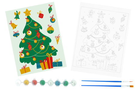 Kit de pintura por números Noël material - Ideas de Regalos DIY Navidad – 10doigts.fr
