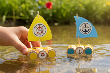 Floating Mini Boats Kit - 4 Pieces - 1 - Ready-to-use Kits - 10doigts.com - Ready-to-use Kits – 10doigts.fr