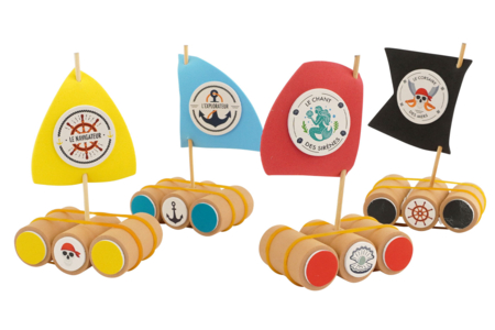 Floating Mini Boats Kit - 4 Pieces - 3 - Ready-to-use Kits - 10doigts.com - Ready-to-use Kits – 10doigts.fr