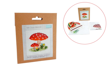 Cross Stitch Kit: Mushrooms - 1 - Sewing Kits - 10doigts.com - Sewing Kits – 10doigts.fr