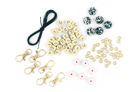 Mom Keychain Kit "Jungle Chic" - 6 Pieces - 2 - Keychains - 10doigts.com - Keychains – 10doigts.fr