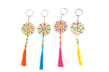 Kit llavero Mandalas de madera - Llaveros – 10doigts.fr