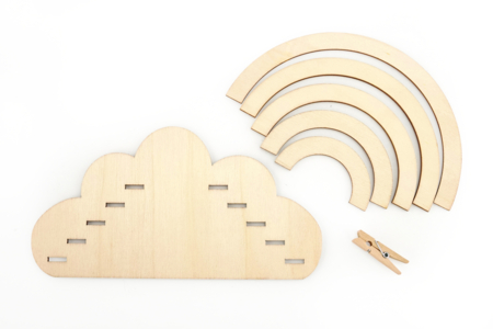 Wooden Rainbow Photo Holder - 3 - Decorative Photo Frames - 10doigts.com - Decorative Photo Frames – 10doigts.fr