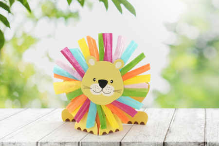 Kits de leones con melena multicolor - 6 leones - Kits de animales y naturaleza – 10doigts.fr