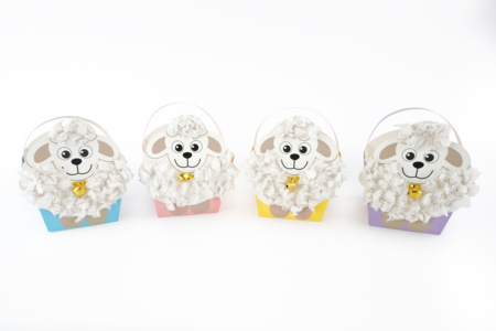 Kits de cestas de ovejas - 4 piezas - Cestas de Pascua – 10doigts.fr