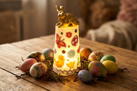 Photophore lapin doré - 1 - DIY Easter Crafts - 10doigts.com - DIY Easter Crafts – 10doigts.fr