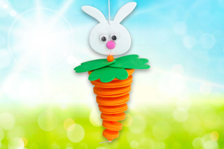 Rabbit-Carrot Mobile - 1 - Easter Craft Kits - 10doigts.com - Easter Craft Kits – 10doigts.fr