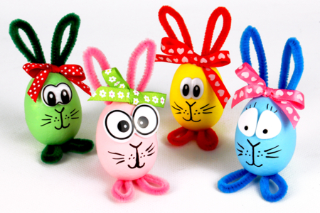Easter Bunnies with Polystyrene Eggs - 2 - DIY Easter Crafts - 10doigts.com - DIY Easter Crafts – 10doigts.fr