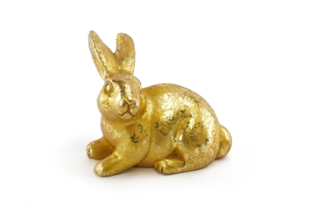 Lapin doré en résine - 2 - Easter Decorative Accessories - 10doigts.com - Easter Decorative Accessories – 10doigts.fr