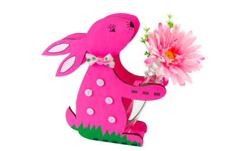 conejo rosa botones - Botones – 10doigts.fr