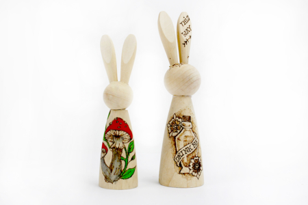 conejos pirograbados - Pirograbado – 10doigts.fr