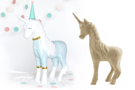 Paper Mache Unicorn - 4 - Cardboard Animals - 10doigts.com - Cardboard Animals – 10doigts.fr