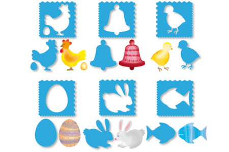 Stencils + Easter Shapes - 6 Stencils - 0 - Party Stencils - 10doigts.com - Party Stencils – 10doigts.fr