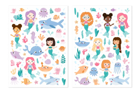 Mermaid Stickers - 2 Sheets - 2 - Story Stickers and Decorations - 10doigts.com - Story Stickers and Decorations – 10doigts.fr