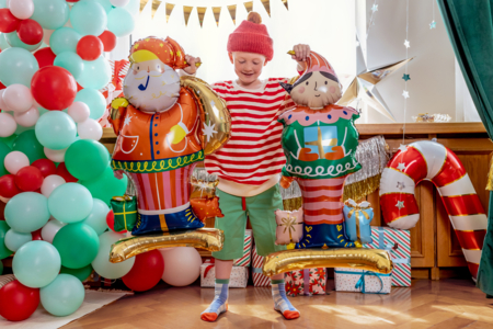 gnomo de globos de decoración navideña - Globos, guirnaldas, serpentinas – 10doigts.fr