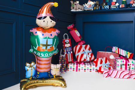 duende globo padre navideño - Globos, guirnaldas, serpentinas – 10doigts.fr